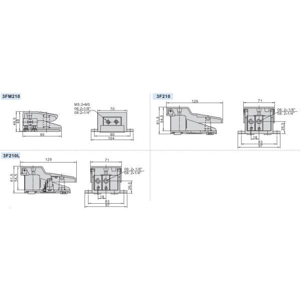 Тип модулирующая лампа 3FM210-06 Airtac мини педали ноги пневматическая