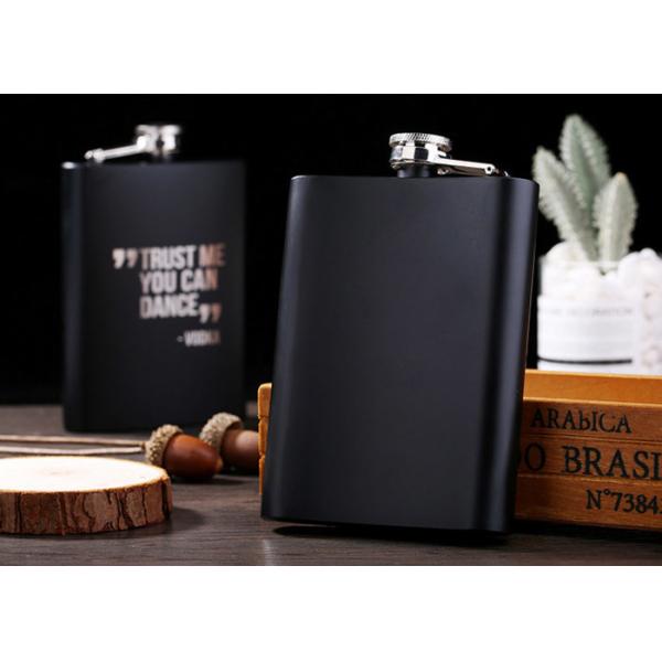 Matte Black Kitchen Household Items 8oz Stainless Steel Hip Flask