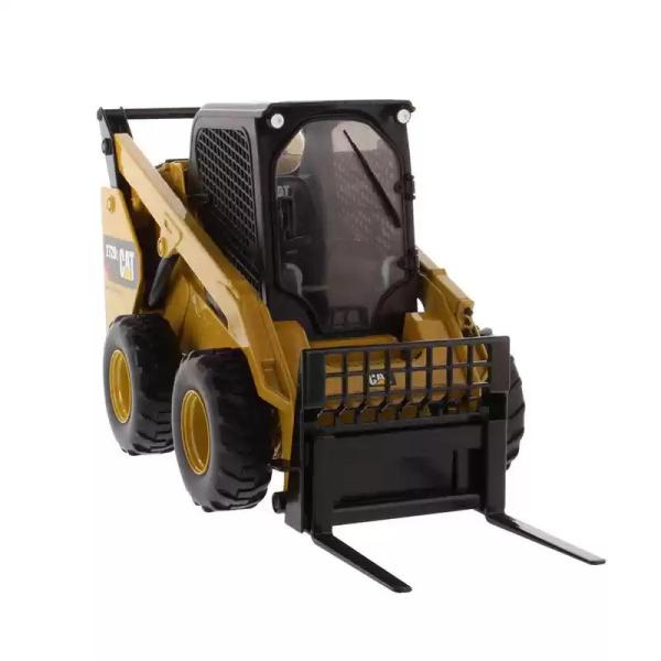 DM cat 272D2 1:16 Scale Alloy Die-Cast Skid Steer Loader Model with Authentic cat Yellow Paint Collectible Construction Vehicle