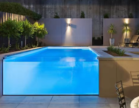 Transparent Acrylic Wall Panels System for Infinity Edge Pool Custom Manufacturing & CNC Cutting Service