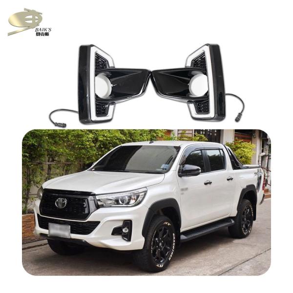 Toyota Hilux Revo 2015 2016 Exterior Body Kits Fog Light Door Handle Cover Insert With Led