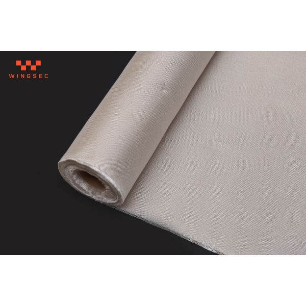 HT2025 0.6mm 600gsm Texturized Expanded Fiberglass Heat Shield Fabric Roll 40 Inch 550C Thermal Barrier Insulation Cloth