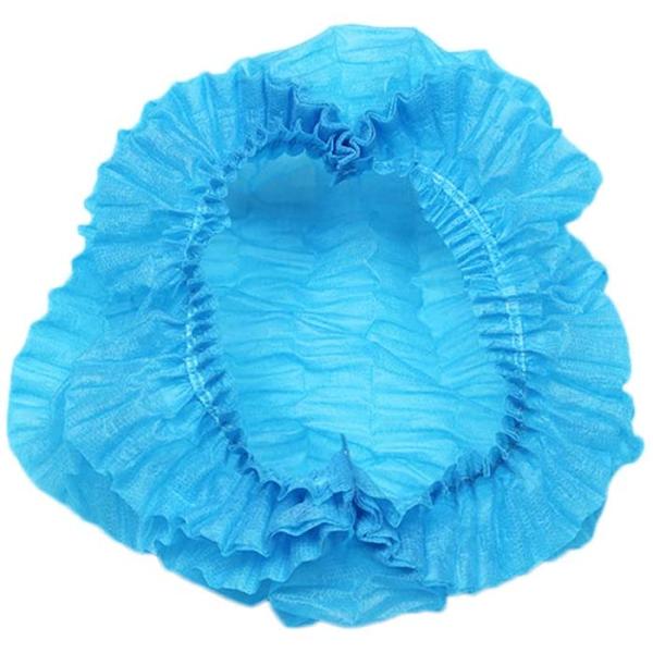 Elastic Band Disposable Non Woven Cap 24 Inch Blue Mob Cap