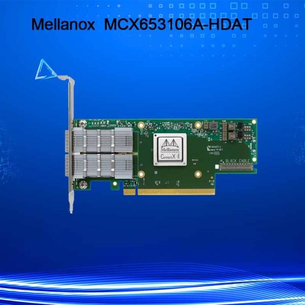 Carte réseau Mellanox ConnectX-6 MCX653106A-HDAT VPI, adaptateur InfiniBand et Ethernet 200 Gb/s
