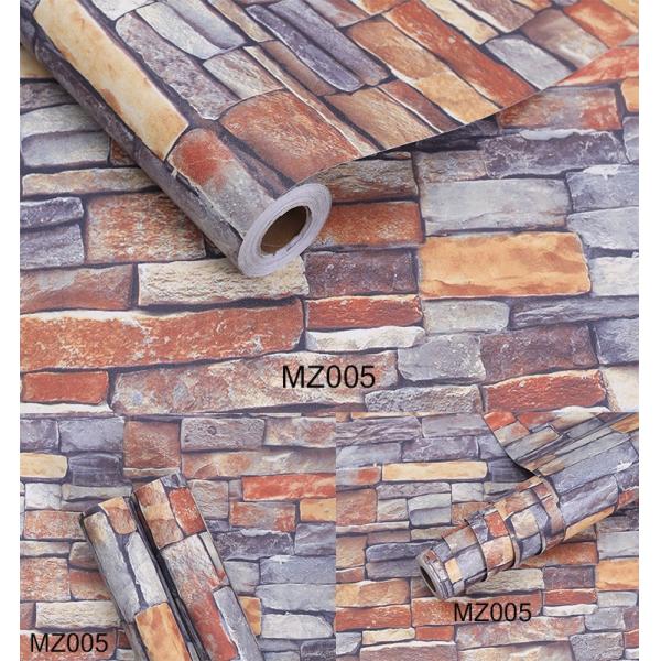 Anti Static 3D Stone Wallpaper OEM ODM 3D Brick Stone Wall Sticker