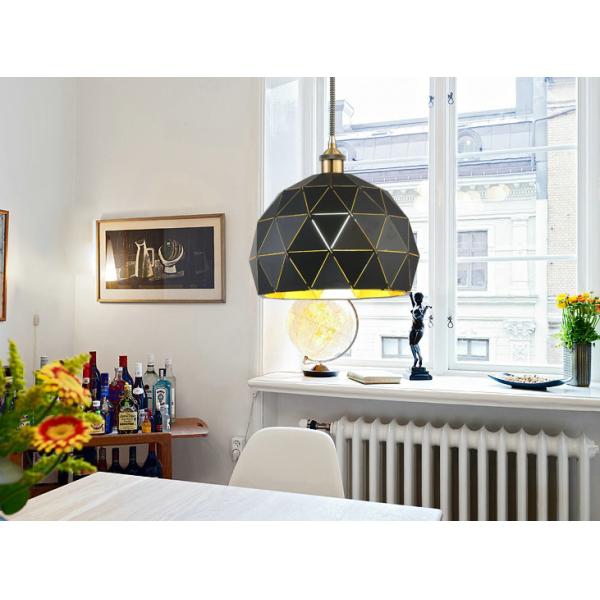 Zhongshan Modern Design Black Gold Metal Iron Ball Indoor Hanging Pendant Light Lamp Fixture for Kitchen Dinning Room
