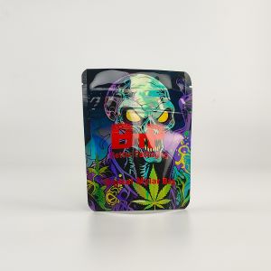 Premium Custom Printed Matte Stand up Ziplock Mylar Bags Resealable Smell Proof Food Grade Pouch for Candy Snacks Edibles 3.5g