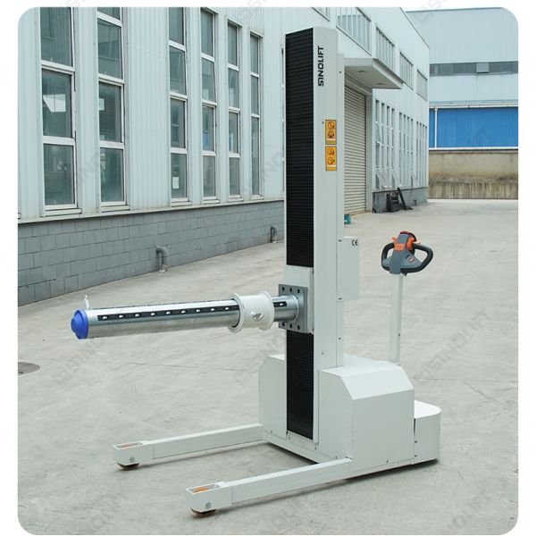 SINOLIFT CDD1019BF 1 Ton Electric Single-Arm Push-Pull Cart 1.95m Lifting Height Roll Material Handling Trolley