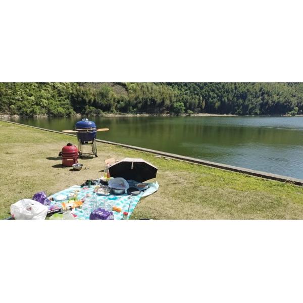 Гриль Kamado небольшого БАРБЕКЮ угля SES оранжевого керамический