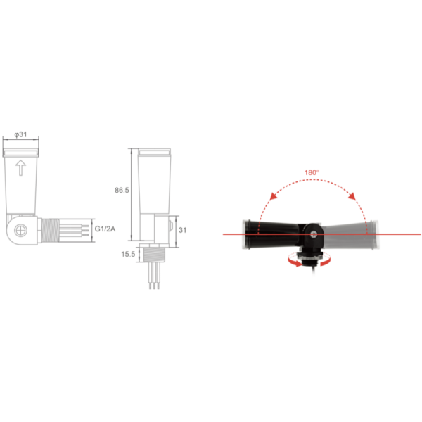 Direct Thermal Photocontrol Swivel Integrated Passage And Doorway Lighting Silicon Phototransistor