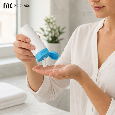 30ml 50ml 100ml 120ml 150m 200ml Multi-Size PP Powder Dispenser Airless Bottle with Piston & Flip-Top Cap(MC-298)