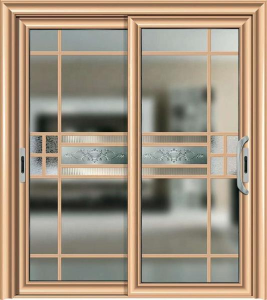 Interior Soundproof Aluminium Framed Glass Kitchen Doors 2.0mm