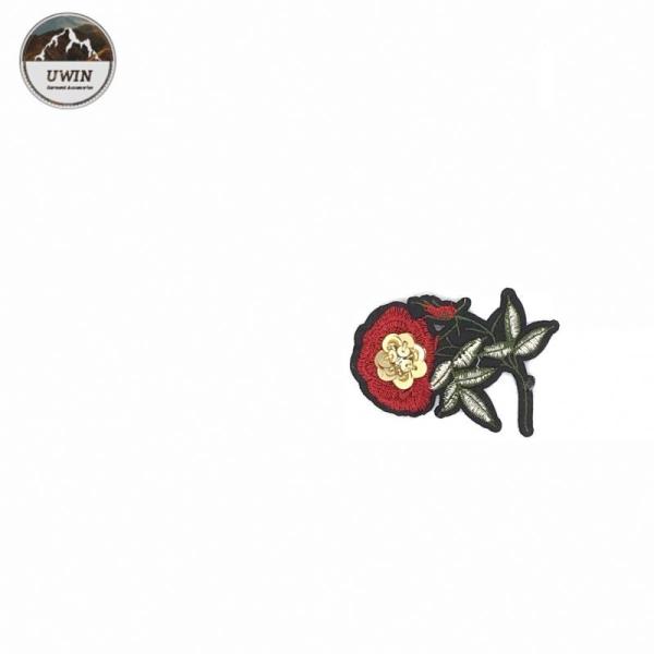 Rose Flower Embroidery Patch Applique Fabric Iorn On Clothes Dress T-Shirt Decorate Accessory Diy Patchwork Stick#C10001
