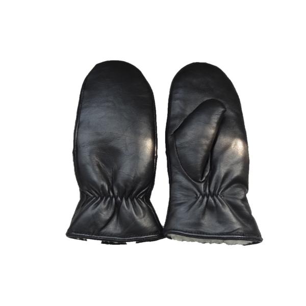 Genuine Winter Leather Mitten Gloves Thick Shearling Wool Lined Mittens