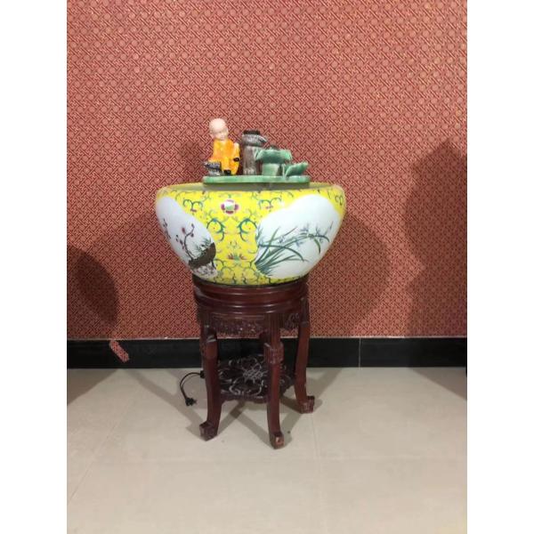 Cuenco de los pescados de la porcelana 460m m Koi