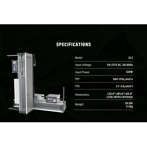 OEM 320w LED Toplighting Lumière de croissance toute l'année plantes médicales lumières de croissance