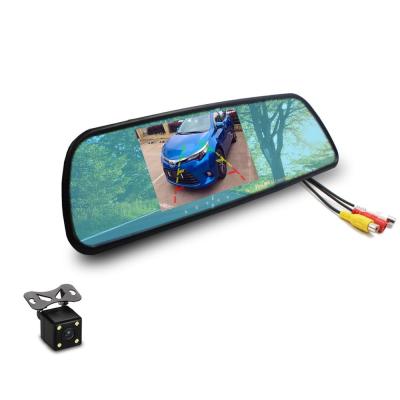 Câmera reversa do carro da visão noturna 12V/24V com o monitor do espelho de 4,3 polegadas para todo o carro