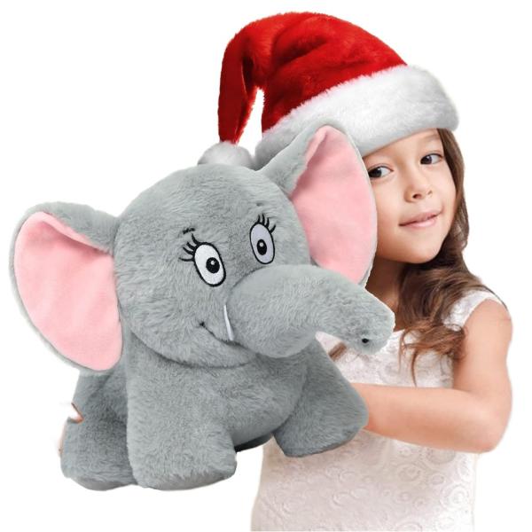 Wholesale  Soft Cute Elephant Stuffed Animal Dog Toy Gray Elephant Plush Removable Tail Nose Creative Birthday Unisex Parties