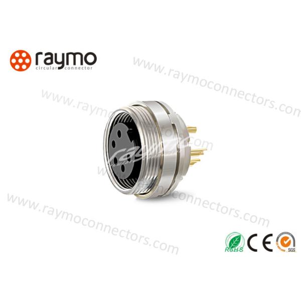 Электрический соединитель изрезанного твердого тела продетый нитку, плотность высокого контакта кругового соединителя 5 Пин