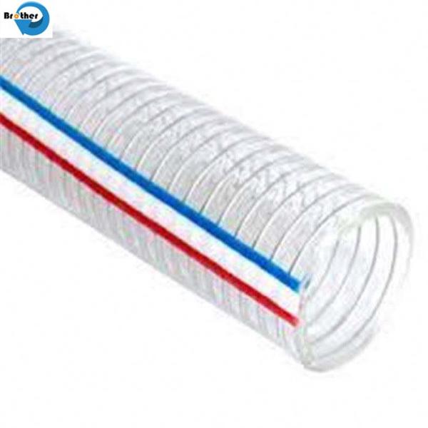 Industrial Clear Water Fuel PVC Spring Spiral Pipe Steel Wire Reinforced Delivery Hose