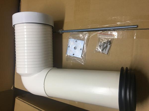 White 90 Degree Toilet Pan Connector No Smell Long Lifespan For Waste Pipe