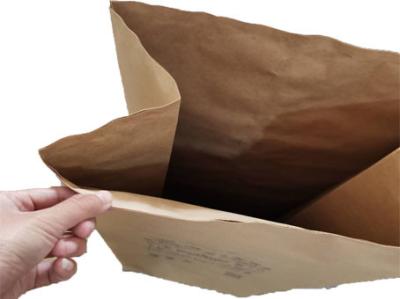 Saco biodegradável do desperdício de jarda do papel da dobra 25kg de Brown 2