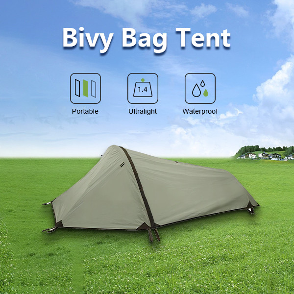210T Polyester Camping Outdoor Tents Widened Breathable Hooped Bivvy Bag Tent
