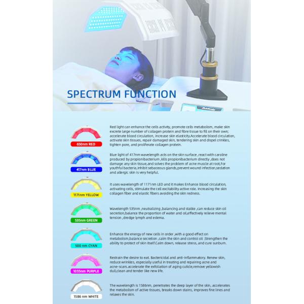 Facial PDT 7 Color LED Phototherapy Machine 5 Handles Acne Scar Treatment Machine