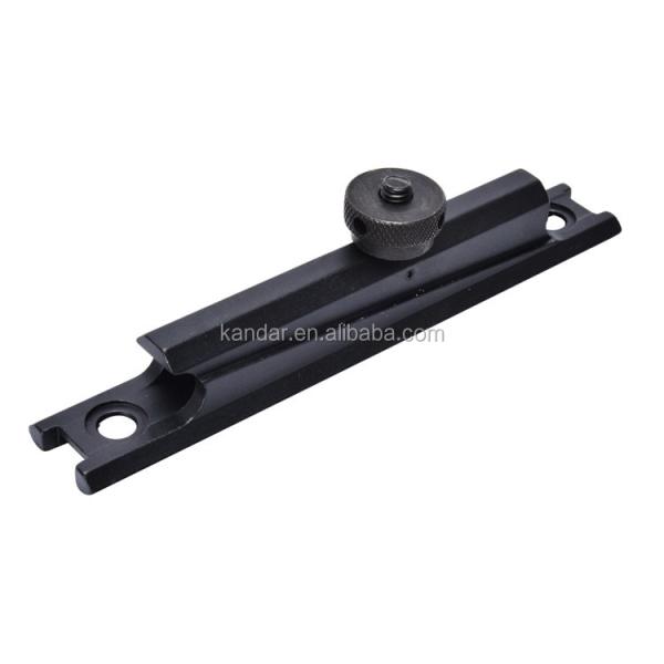 Hunting Black 11mm to 20mm Conversion Adapter Mount with Knurled Thumb Nut Connector