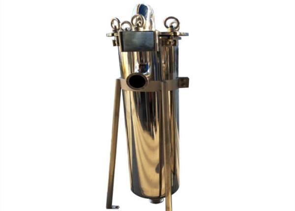 High Rate SS 304 Single Bag Filter Housing Mirror Polishing Removing Impurities