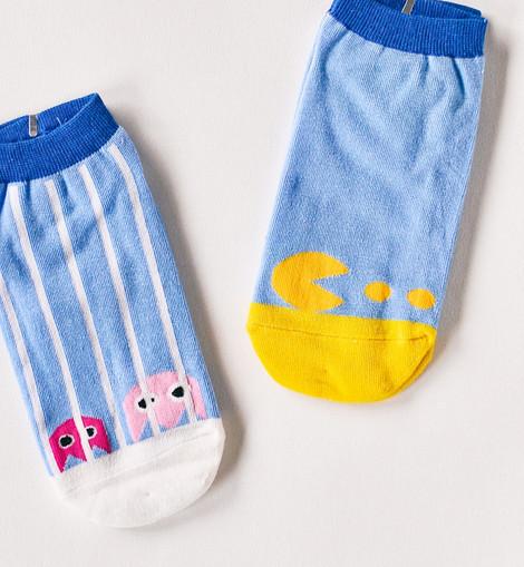 cute girl mismatch ankle socks