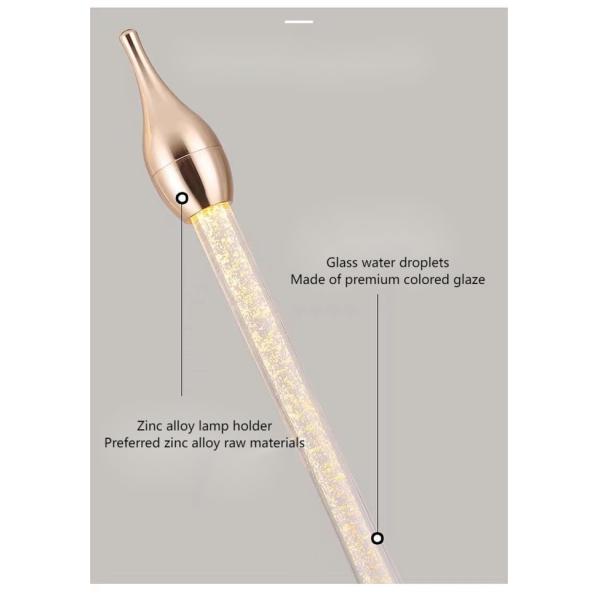 Современный легкий роскошный длинный водопад люстра для двойной виллы лестницы