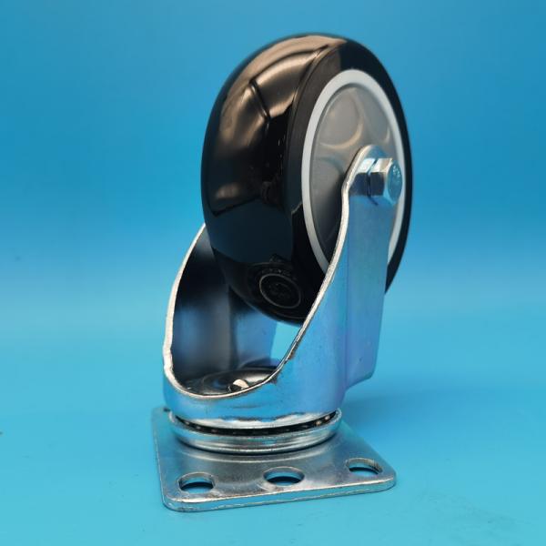 Oil-Resistant Industrial Casters Medium-Duty Single-Axis TPU Singel Wheels 5Lockable Rigid Swivel For Office Chairs