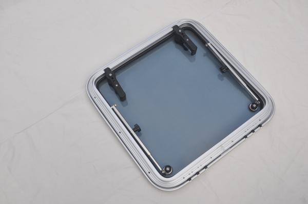 525x525mm Anodized Aluminum Square Hatch Porthole With Tempered Glass For Marine Boat Yacht