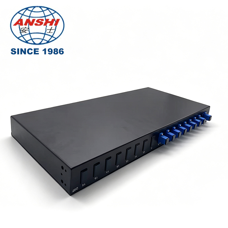 1U Rack Mount Symmetrical Split PLC Splitter, Metal Box for ODF Data Center