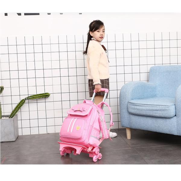 Customized Logo Cartoon Pattern Type Trolley School Bag for Children Unique Design