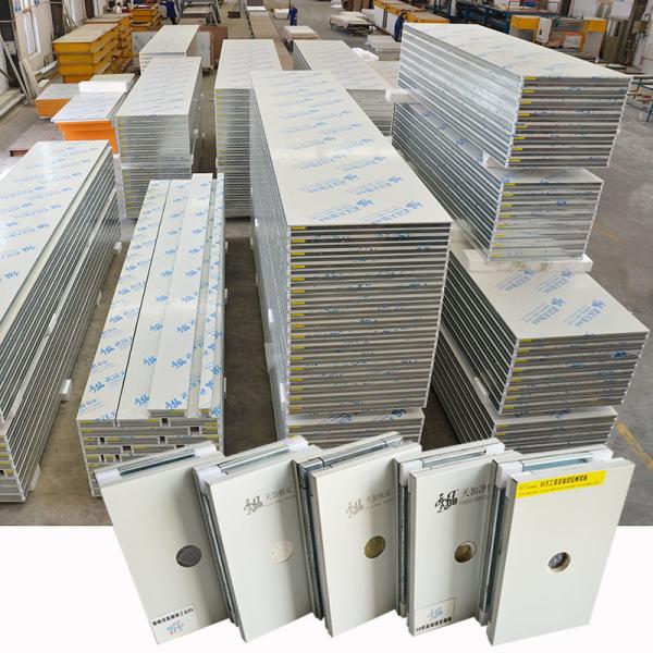 Building Cleanroom  Rock Wool Sandwich Panel Polyurethane 100mm 150mm