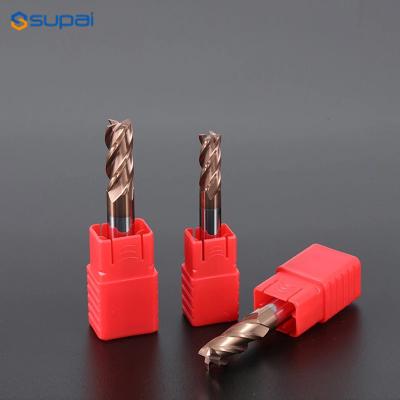 HRC55 Carbide End Mill 6 8 10 12mm 4Flutes Milling Cutter Alloy Coating Tungsténio Ferro Ferramenta de corte CNC Machining