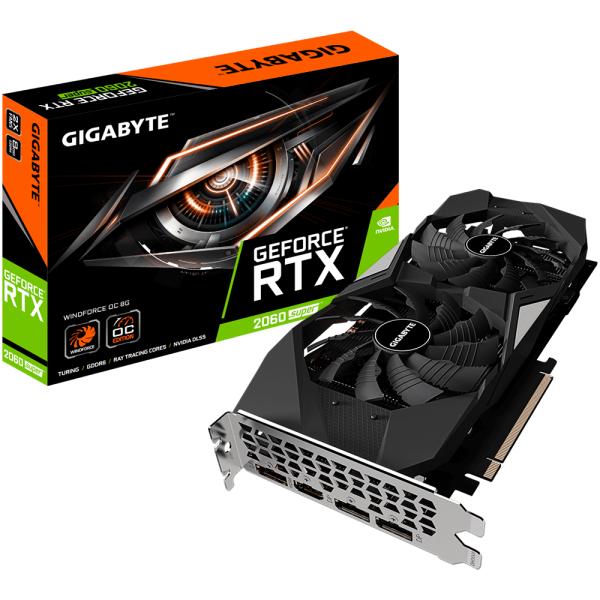 GPU Graphic Card RTX 2060Super GIGABYTE GAMING OC 8GB 2 Fans GDDR6 256 Bit Bitcoin Mining Cards