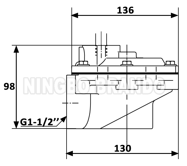 ASCO Type G353A045 2/2 NC G1-1/2 Threaded Aluminium Pilot Operated Valve