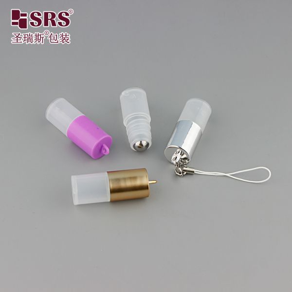 DH-2ML Empty Mini Size Round Serum Perfume Sample Bottle Cap With hook Portable Packaging
