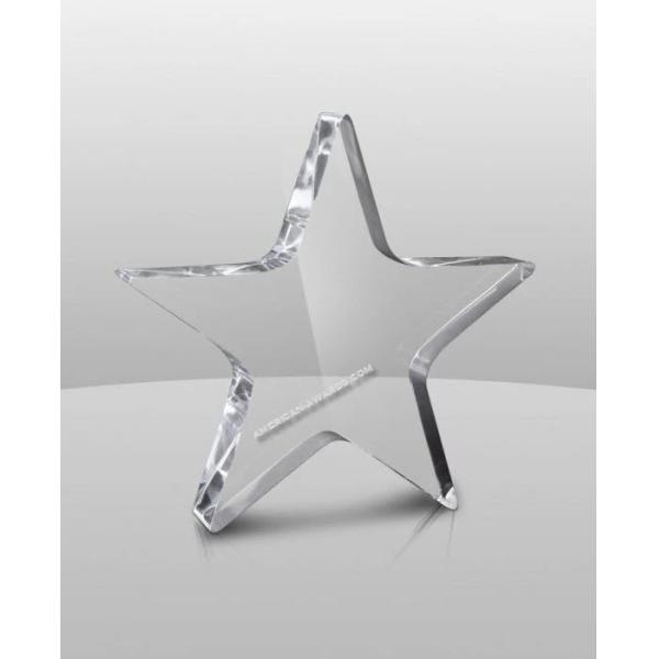6'' Clear Diamond Acrylic Reconocimiento Premios Trofeo Placa de grabado personalizado