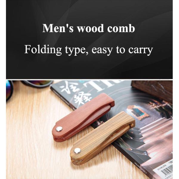 Comfortable Men's Foldable Beard Comb Folding Pocket Beard Comb SGS Certified