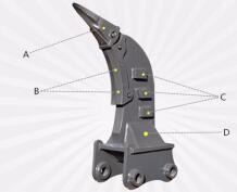 Plate 50mm-120mm Excavator Rock Ripper 320 Series Excavator Ripper Attachment
