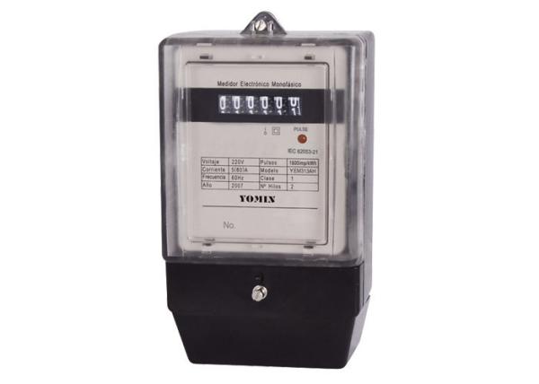 127/230V PC Cover Single Phase kilowatt hour meter With Ultrasonic Closed Cover