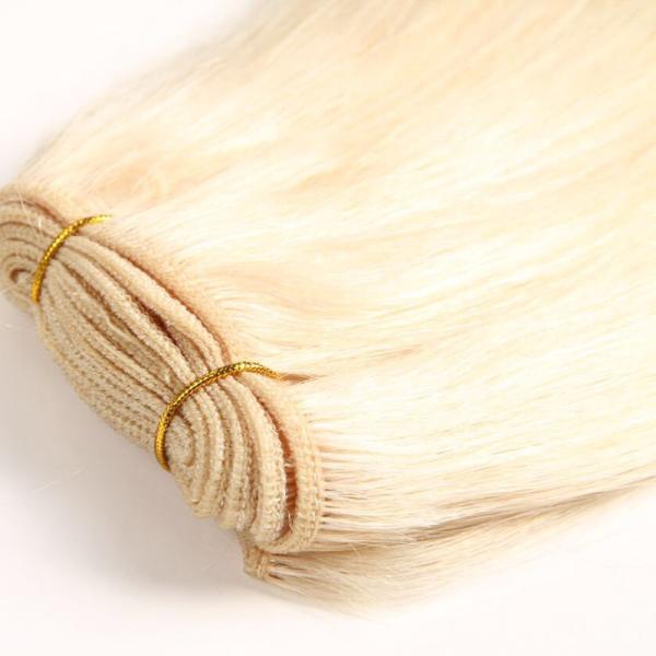 Doulde Drawn Blonde Hair Color Silky Straight Brazilian Hair Extension