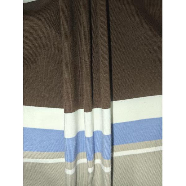 21S Cotton Spandex Striped Knit Fabric for T-Shirts
