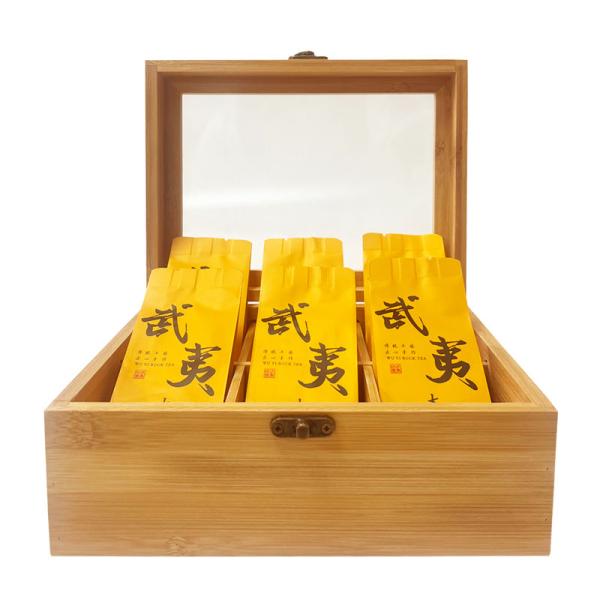 Ящик для хранения чая бамбука домочадца 24x16x9cm деревянный с крышкой