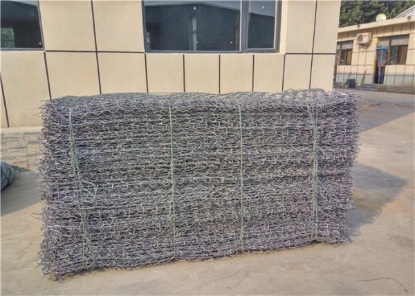 Galvanized Steel Gabion Box 2.7mm Wire 8x10cm Mesh