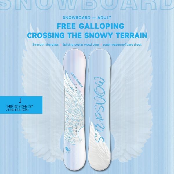 Flex 4 to 6 Custom Logo Skis Professional Snowboard Poplar Wood Fiberglass ABS Sandwich Skiing Suitable for Men Women